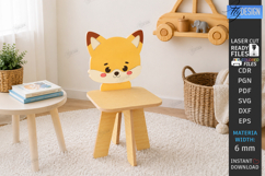 Animal Kids Chair Laser Cut Bundle | Children Furniture SVG Product Image 10