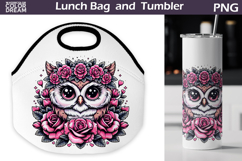 Owl Lunch Bag | Owl Flowers Tumbler Wrap Product Image 1