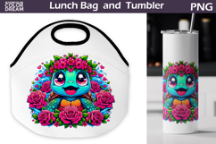Turtle Lunch Bag | Turtle Flowers Tumbler Wrap Product Image 1