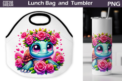 Turtle Lunch Bag | Turtle Flowers Tumbler Wrap Product Image 1