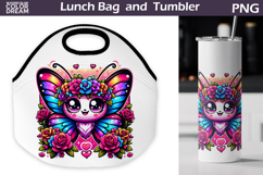 Butterfly Lunch Bag | Butterfly Flowers Tumbler Wrap Product Image 1