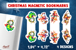 Christmas magnetic bookmark Funny dancing animal Deer, cow Product Image 1