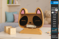 Personalized Piggy Bank Laser Cut | Animals SVG | Money Box Product Image 1