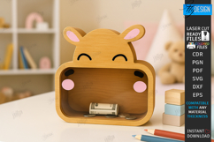 Personalized Piggy Bank Laser Cut | Animals SVG | Money Box Product Image 1