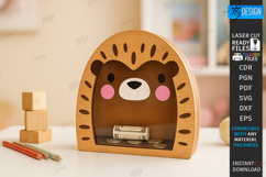 Personalized Piggy Bank Laser Cut Bundle|Animals Money Boxes Product Image 11