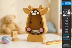 Personalized Piggy Bank Laser Cut Bundle|Animals Money Boxes Product Image 12