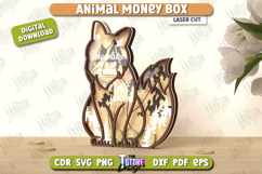 Money Box Laser Cut | Piggy Bank | Coin Box | Wolf Shape Product Image 1
