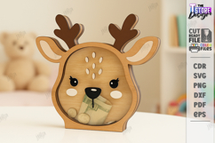 Animal Money Box Laser Cut|Cute Animals|Piggy Bank|Coin Box Product Image 1