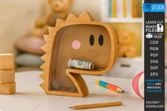 Personalized Piggy Bank Laser Cut | Animals SVG | Money Box Product Image 1