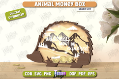 Money Box Laser Cut | Piggy Bank | Coin Box | Hedgehog Shape Product Image 1