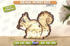 Money Box Laser Cut | Piggy Bank | Coin Box | Squirrel Shape Product Image 1