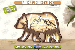 Money Box Laser Cut | Piggy Bank | Coin Box | Bear Shape Product Image 1