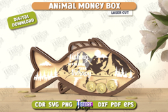 Animal Money Boxes Laser Cut Bundle, 3D Animal Piggy Bank Product Image 7