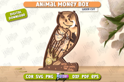 Animal Money Boxes Laser Cut Bundle, 3D Animal Piggy Bank Product Image 9