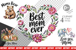 Mother’s Day Animal Clipart Product Image 1