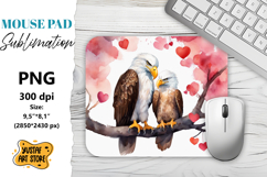 Animal Mouse Pad sublimation. Eagle couple Product Image 1