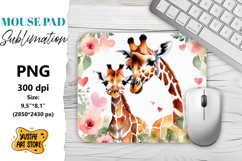 Animal Mouse Pad sublimation. Giraffe sublimation Product Image 1