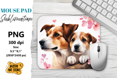 Animal mouse pad. Cute Dogs sublimation Product Image 1