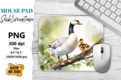 Animal Mouse Pad sublimation. Cute ducks Product Image 1