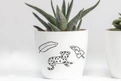 Jungle Animals Doodles | Hand Drawn Tropical leaves Product Image 5