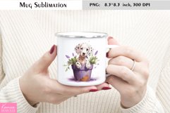 Little Dalmatian Puppy in the Lavender Flower Pot|Mug Design Product Image 1