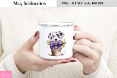 Little Dalmatian Puppy in the Lavender Flower Pot|Mug Design Product Image 1