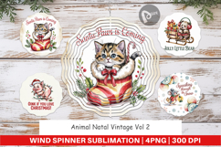 Wind Spinner Vintage Christmas Animal Product Image 1