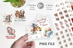 Vintage Christmas Animal Sticker Product Image 1