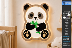 LED Night Light Laser Cut | 3D Layered Cute Animal | Panda Product Image 1