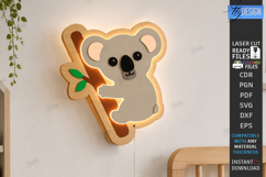 LED Night Light Laser Cut | 3D Layered Cute Animal | Koala Product Image 1