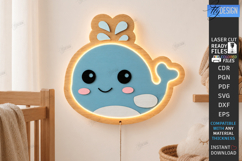 LED Night Light Laser Cut Bundle | 3D Layered Cute Animals Product Image 11