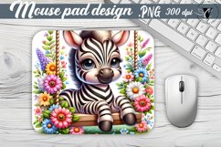 Mouse Pad | Cute Animals on swings Product Image 1