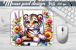 Mouse Pad | Cute Animals on swings Product Image 1