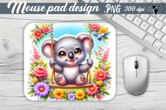 Mouse Pad | Cute Animals on swings Product Image 1