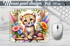 Mouse Pad | Cute Animals on swings Product Image 1