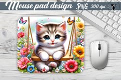 Mouse Pad | Cute Animals on swings Product Image 1