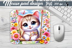 Mouse Pad | Cute Animals on swings Product Image 1