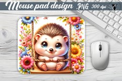 Mouse Pad | Cute Animals on swings Product Image 1