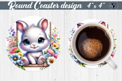 Round Coaster | Baby animals Product Image 1