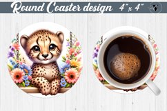 Round Coaster | Baby animals Product Image 1