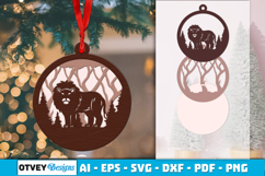 Animal Round Ornaments Lasercut Product Image 1