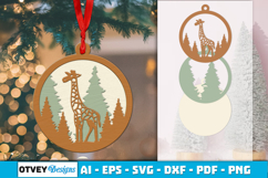 Animal Round Ornaments Lasercut Product Image 1