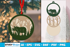 Animal Round Ornaments Lasercut Product Image 2
