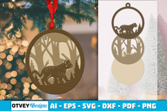 Animal Round Ornaments Lasercut Product Image 1