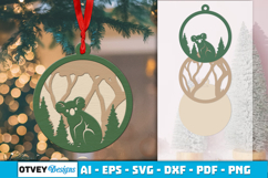 Animal Round Ornaments Lasercut Product Image 1
