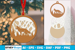 Animal Round Ornaments Lasercut Product Image 2