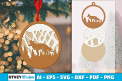 Animal Round Ornaments Lasercut Product Image 1