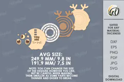 3D Animal perpetual calendar Lasercut. Fawn SVG Product Image 2