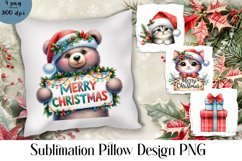 Merry christmas Sublimation - animal pillow Product Image 1