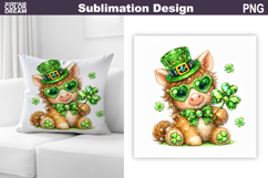 St. Patrick's Day Pillow | Lucky Horse Clover Product Image 1